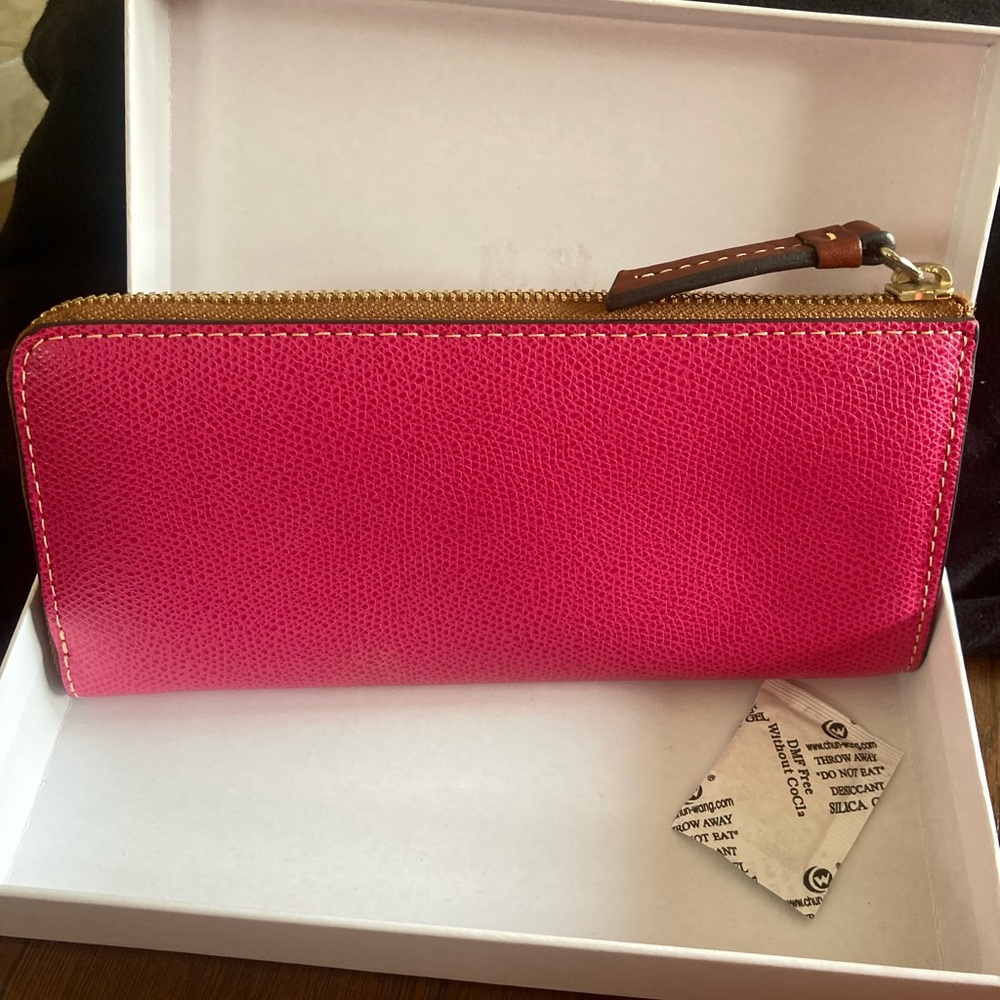 Dooney & Bourke Fuchsia Wallet with Gold Accents - Picture 4 of 4